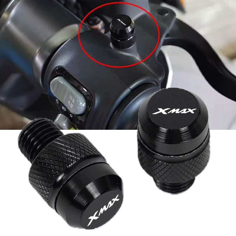 Xmax Tech Max Accessories - Motorcycle CNC Mirror Hole Plugs Screws