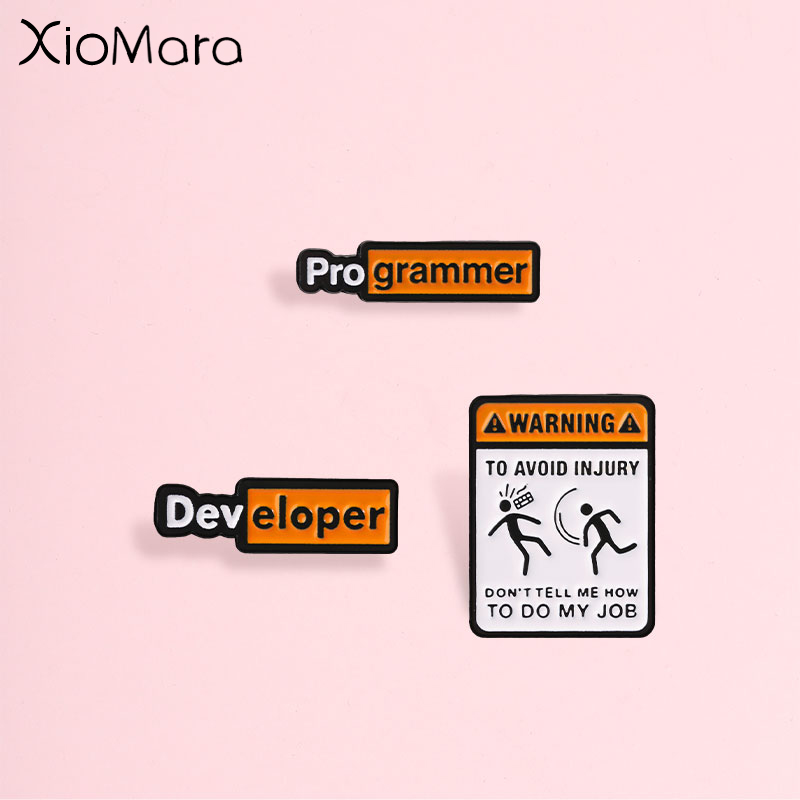 Tech Accessories Backpack - Funny Programmer Developer Badge, Warning Slogan