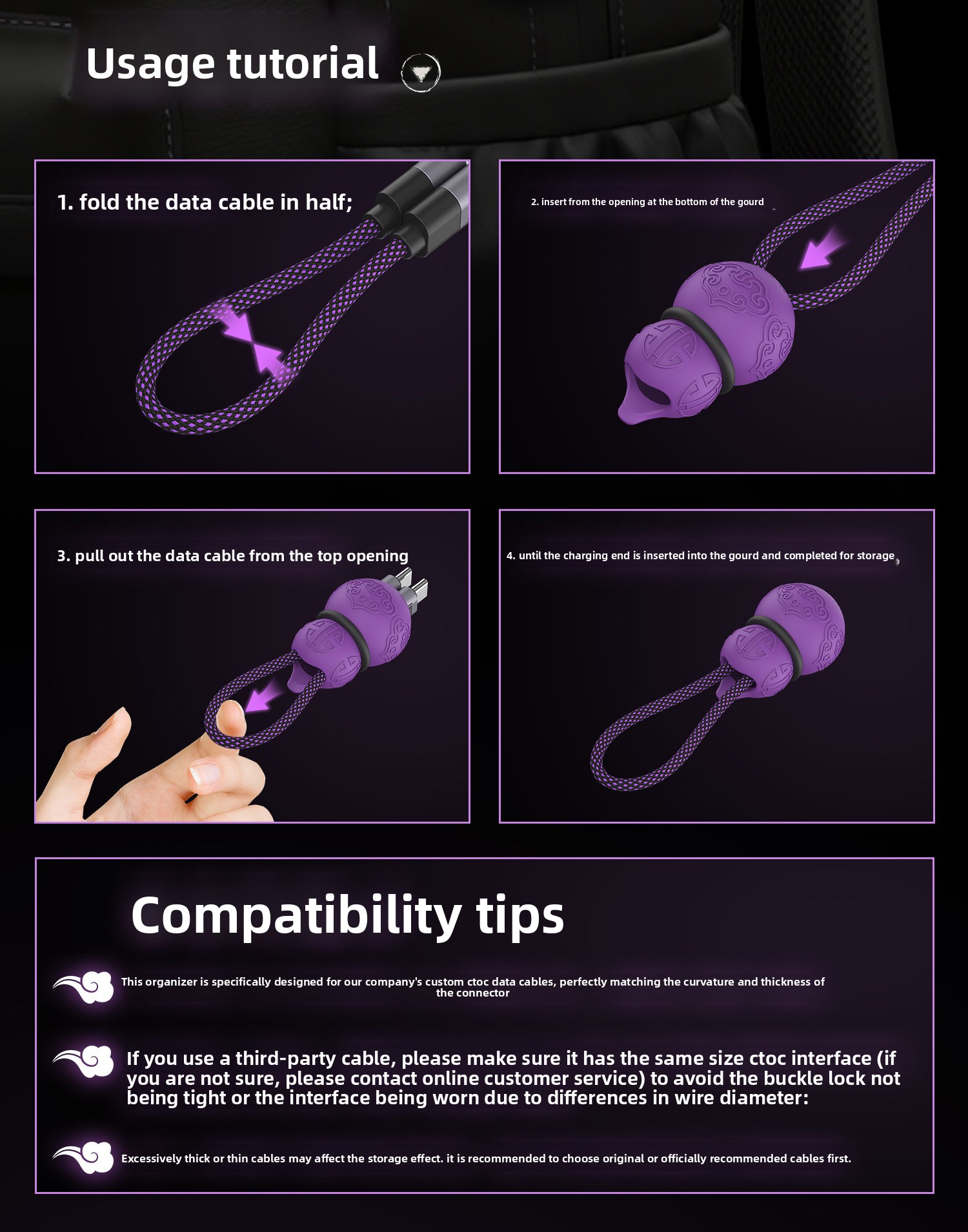 Portable Cable Organizer Keych - Tech Accessories Backpack recension och pris