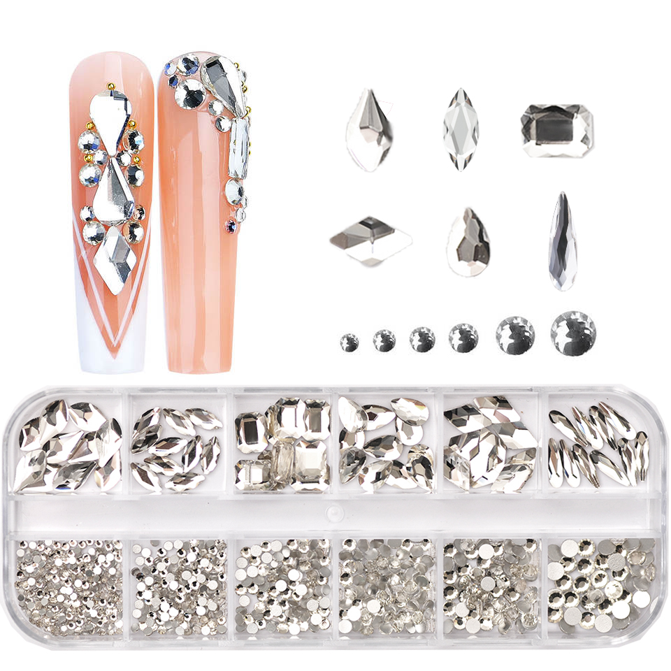 12 Grids Clear Mixed Sizes Nai - Tech Accessories Box recension och pris